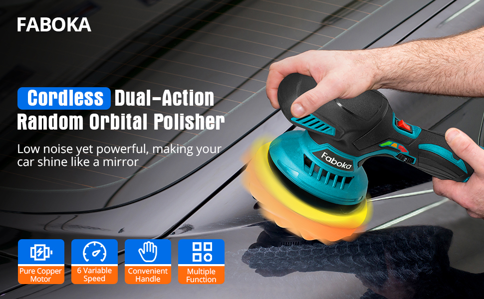 Cordles Dual-Actions Random orbital Polisher