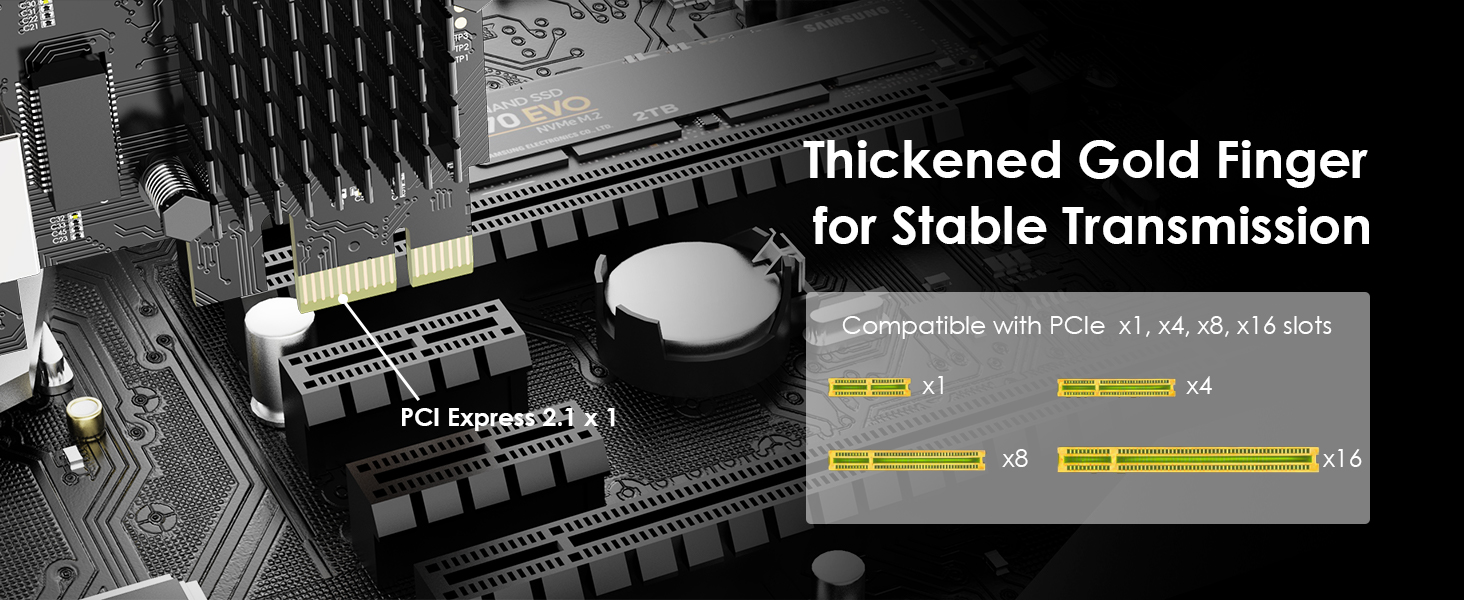Thickened Gold Finger for Stable Transmission PCIe Interface
