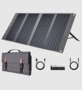BigBlue 14W SunPower Solar Panels with USB(5V/2.4A), IPX4 Waterproof, Folding Portable Solar Phon...
