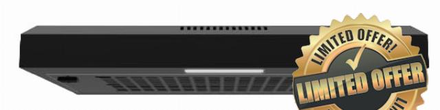 Abode 60cm Visor Cooker Hood Black Extractor Hood with 3 Speed Settings