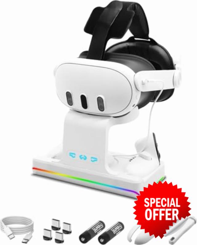 Charging Dock Compatible with Quest 3 Headset and Controller