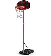 COSTWAY 200-305cm Basketball Stand, Pro Freestanding Basketball Set, Fully Adjustable Portable Ho...