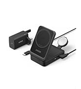 Anker Wireless Charger, PowerWave Stand, Qi-Certified for iPhone 15/14/13/12 Series, SE, 11, 11 P...