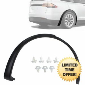 Rear Right Passenger Side Fender Flare Moulding Wheel Arch Trim Compatible with Tesla Model X 2016-2021 Replaces 10325291-00-E 1032529100E
