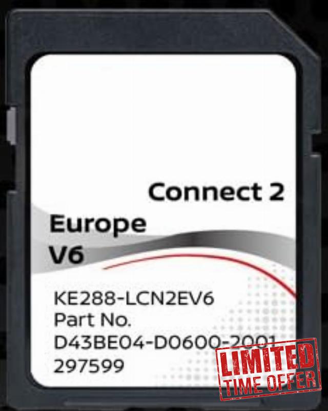 Europe 2021 v6 GPS Navigation SD Card - Database Q3.2019 - D43BE04-D0600-2001 Compatible with Nissan Connect 2 LCN2