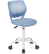 COSTWAY Kids Desk Chair, Height Adjustable Swivel Computer Chair with PU Casters & Gas Lift, Ergo...