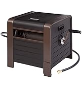 Liberty Garden 709 Steel Wall/Floor Mounted Hose Reel, Holds 200-Feet of 5/8-Inch Hose - Tan