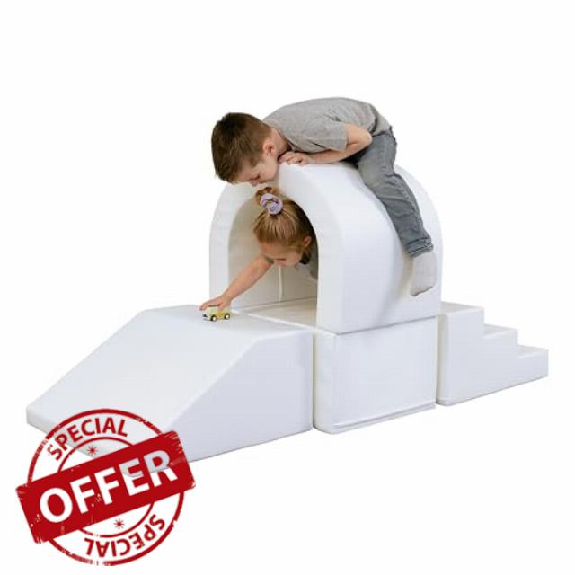 IGLU Soft Play Tunnel Set for Climbing and Sliding Large softzone for Play Area Toddlers Age 1-3