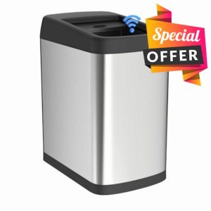 ELLO&ALLO 13 Gallon Kitchen Trash Can with Roll Up Lid