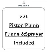 DARTMOOR Portable Toilet, 22L RV Toilet for Camping, Outdoor Toilet with Diagonal Seating Piston ...