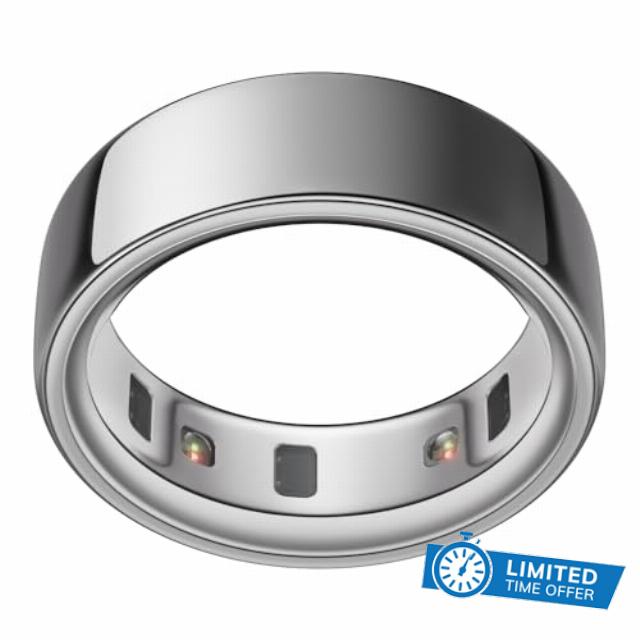 Oura Ring 4 - Silver - Size 11 - Smart Ring - Size First with Oura Ring 4 Sizing Kit - Sleep Tracking Wearable - Heart Rate - Fitness Tracker - Up to 8 Days of Battery Life