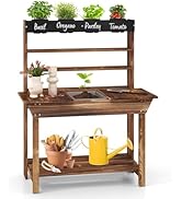 GYMAX Kids Mud Kitchen, Outdoor Double-Sided Toy Kitchen with Stoves, Removable Sink, Faucet, Sto...