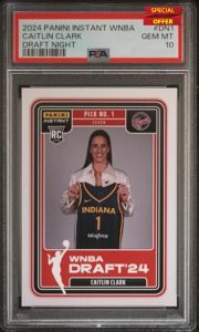 $ PSA 10 Caitlin Clark 2024 Panini Instant #DN-1 WNBA Draft Night Rookie Card Indiana Fever