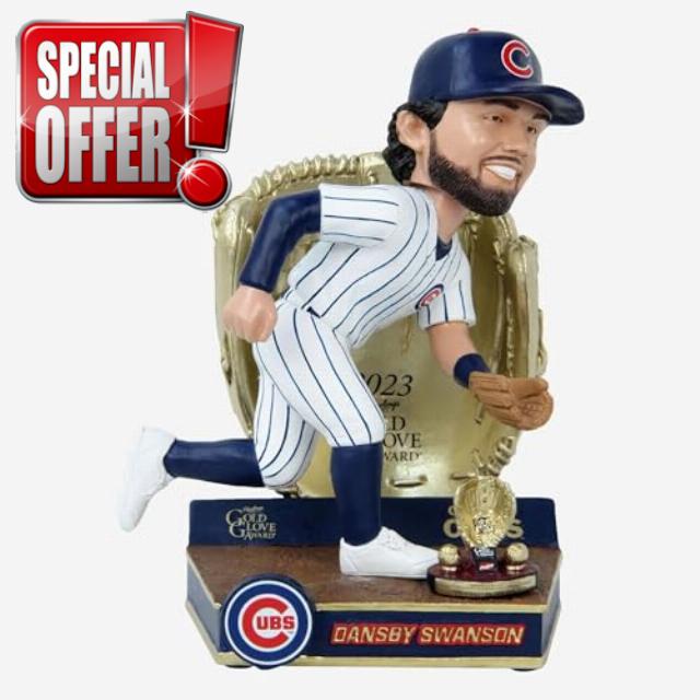 Dansby Swanson Chicago Cubs 2023 Gold Glove Bobblehead MLB Baseball