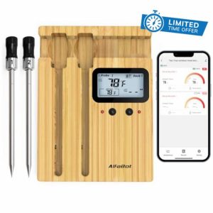 AlfaBot Wireless Meat Thermometer with 2 Meat Probes