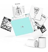 Phomemo M02 Portable Photo Printer - Pocket Thermal Printer Small Bluetooth Receipt Printer, Comp...