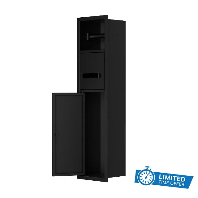Toilet Paper Holder Stand: Small Bathroom Storage Cabinet