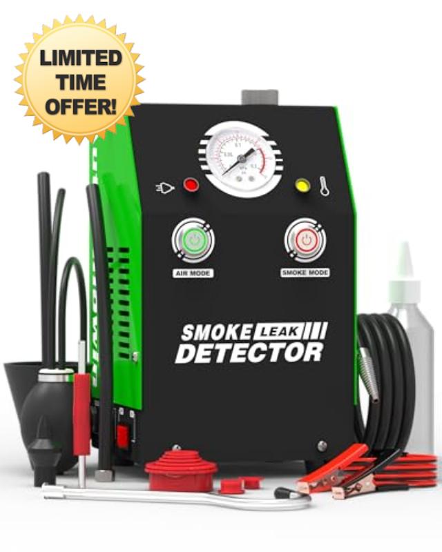 Automotive Evap Smoke Diagnostic Tester - 12V DC Vacuum Leak Detector with Built-in Air Compressor for Pipe System