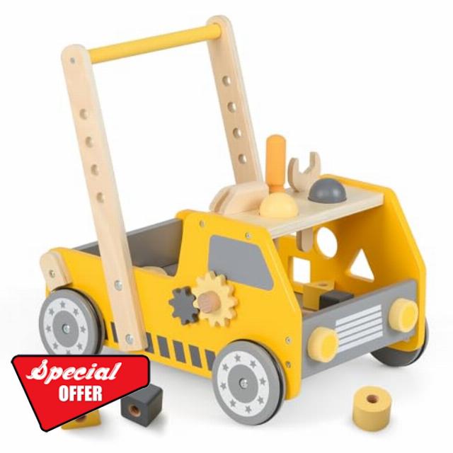 COSTWAY Wooden Baby Walker