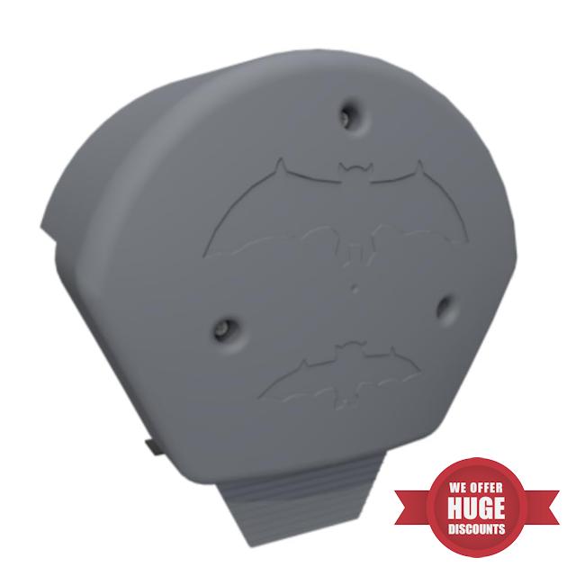 Manthorpe Slate Grey Bat Ridge Roost Box Home Half Round End Cap with Screws Dry Fix