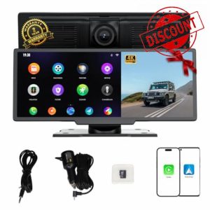 10.26" Wireless Carplay Screen for Car - Compatible with Portable Apple Carplay & Android Auto
