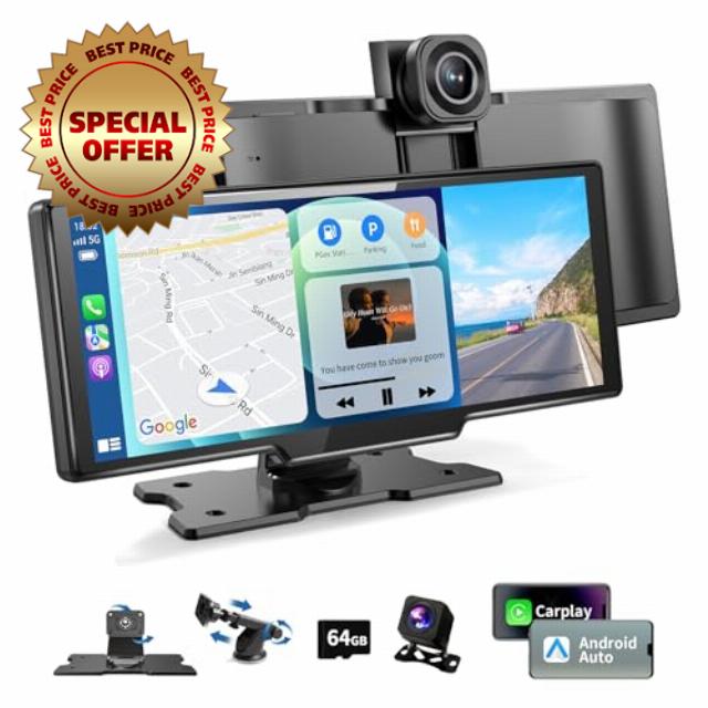 10.26" Portable Wireless Carplay Screen