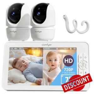 7" HD Large Split-Screen Baby Monitor with 1 Silicone Bracket