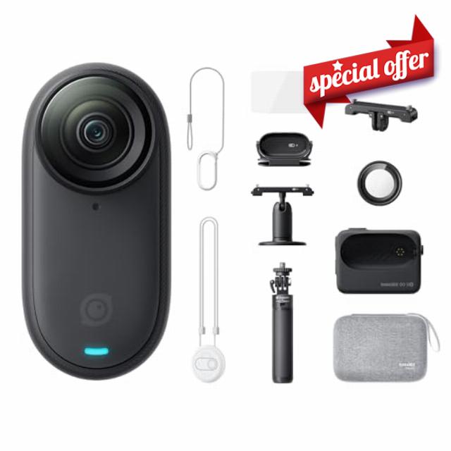 Insta360 GO 3S - 128 GB Ultimate Bundle Black 4K Tiny Portable Vlogging Camera