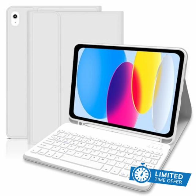 Lielax for iPad 10th Generation Case with Keyboard (10.9"