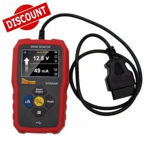 Power Probe PPDRAW Automotive Battery Voltage and Parasitic Draw Monitor with OBDII Connection