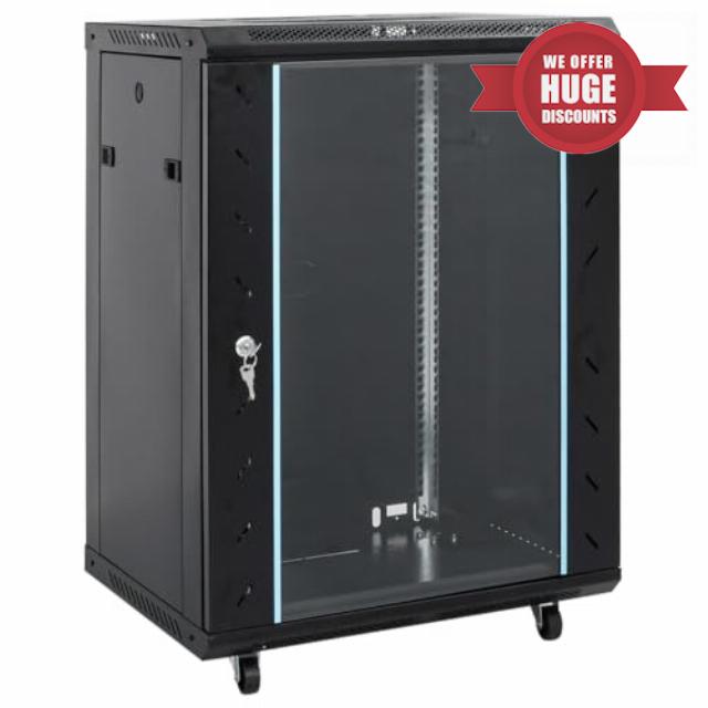 idaXL 15U Network Cabinet Server Rack - Cold-Rolled Steel
