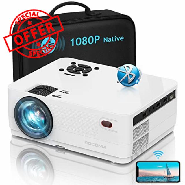 Roconia 5G WiFi Bluetooth Native 1080p Projector