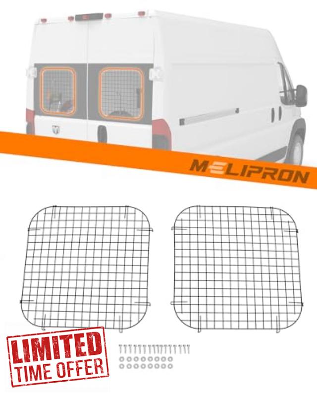 Rear Window Security Screens Fit for RAM ProMaster Cargo Van Safety Screens 2PCS