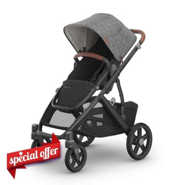 UPPAbaby Vista V3 Stroller - Full-Size Single-to-Double Stroller System - Toddler Seat