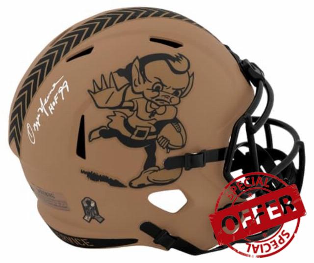 Ozzie Newsome Signed Browns 2023 SALUTE Riddell Full Size Speed Replica Helmet w/HOF'99
