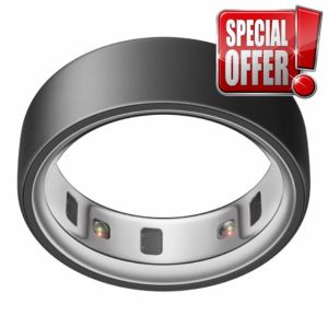 Oura Ring 4 - Stealth - Size 11 - Smart Ring - Size First with Oura Ring 4 Sizing Kit - Sleep Tracking Wearable - Heart Rate - Fitness Tracker - Up to 8 Days of Battery Life