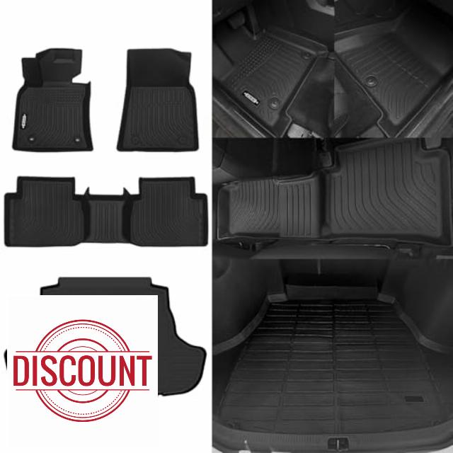 All Weather Floor Mats for Toyota Camry 2018-2024 FWD (Not for Hybrid or AWD) Floor Mats & Trunk Mat Replacement for Toyota Camry Accessories All Season Odorless Anti-Slip Floor Mats