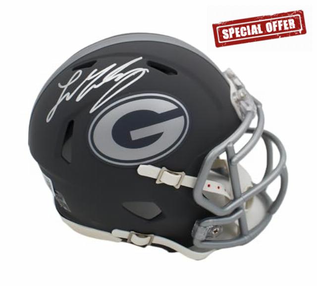 Ladd McConkey Autographed/Signed Georgia Speed Slate Mini Helmet