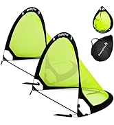 Amazing Tour Football Rebounder Net Kids Bounce Portable Nets for Garden,75/100/150cm, Soccer Goa...