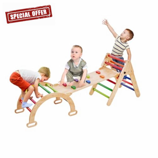 VEVOR Pikler Triangle Set Climber 5 in 1