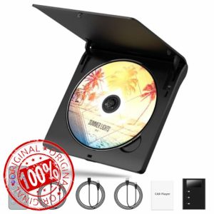 External Portable CD Player for Car - Homlab Universal Car CD Players with Extra Extension USB Cable Aux Type-C Cable Audio Conversion Kit for Car Android Navigation/TV/PC/Laptop/Mac Plug & Play
