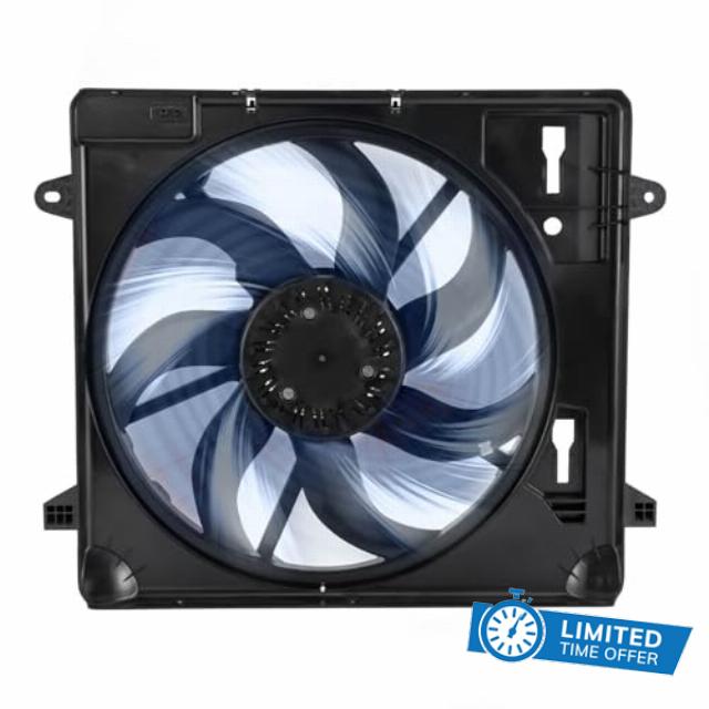 Electric Radiator Cooling Fan Assembly Fits for 2012-2018 Jeep Wrangler # Replace 624080 6010277 76366