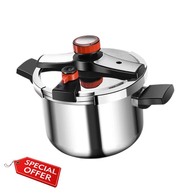 Stainless Steel Pressure Cooker Pressure Pot for All Cooktops Induction Cooker Kitchen Soup Stewpot Cooking Pot for Household