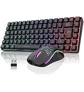 RedThunder K10 Wired Gaming Keyboard and Mouse Combo, UK Layout, True RGB Backlight, Soft Leather...