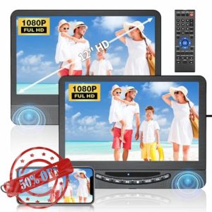12" Portable DVD Player for Car Support 1080P HD HDMI Input