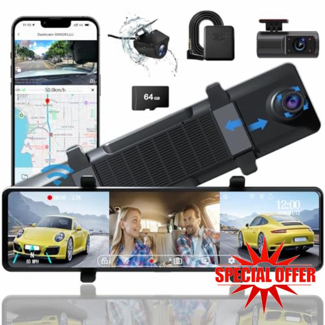 3 Channel Mirror Dash Cam