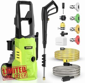 Electric High Pressure Washer - GUIFIN Portable Power Washer with Upgraded Soap Tank