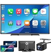 ESSGOO A-pple CarPlay & Android Auto, 9 Inch IPS Carplay Screen for Car with 4K Front Dash Cam, 1...