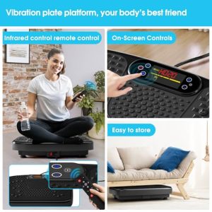 SoftGym Power Vibration Plate 300-400 Lbs Capacity Full Whole Body Workout Vibration Platform