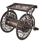 Liberty Garden Products 708 Steel Decorative Wall Mount Garden Hose Reel, Holds 125-Feet of 5/8-I...